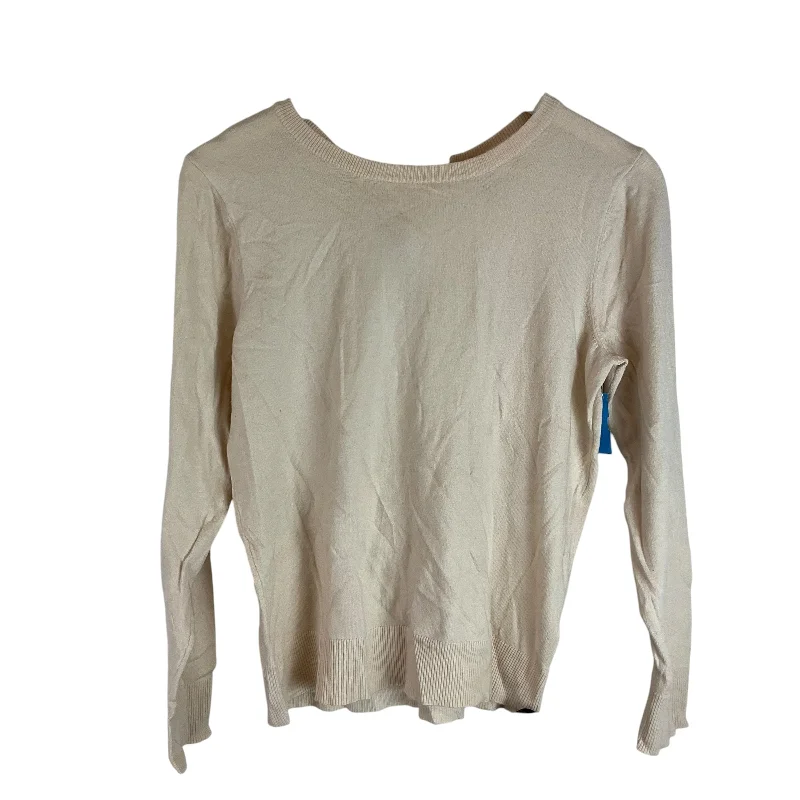 Fashion Hoodies Top Long Sleeve By Cupio In Cream, Size: L