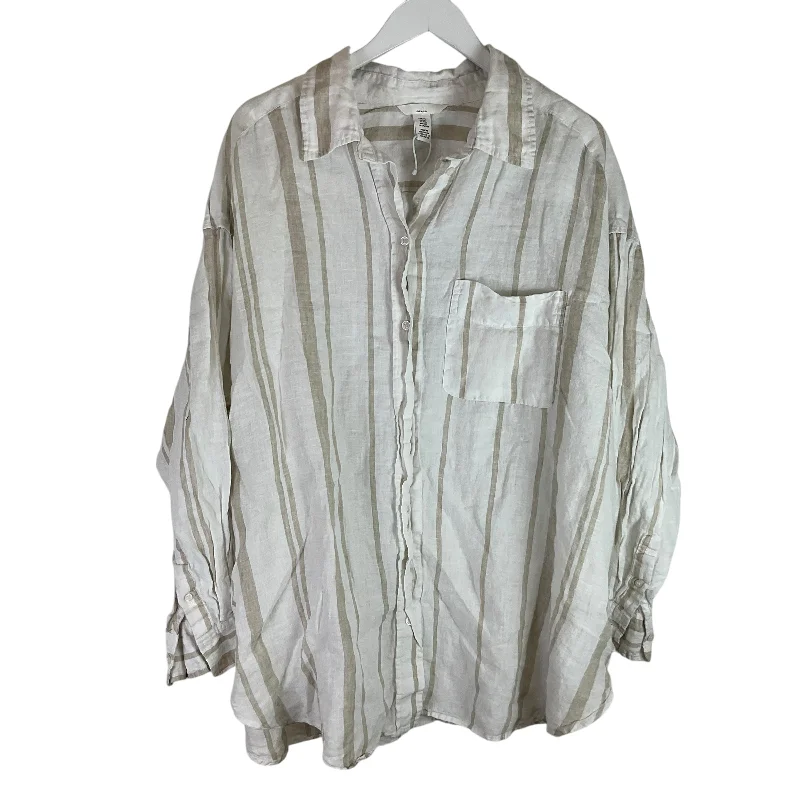 Warm Sweaters Top Long Sleeve By H&m In Cream, Size: Xxl