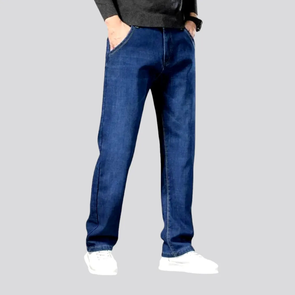 Stylish Jackets Classic warm elastic men's jeans