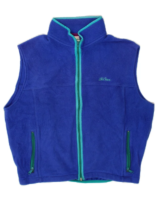 Stylish Jackets L.L.BEAN Mens Fleece Gilet UK 42 XL Blue Wool