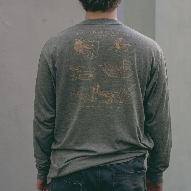 Smart Tops Southern Marsh SEAWASH™ Tee - Mallard in the Making - Long Sleeve - Dark Olive