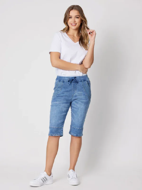 Everyday Jackets Threadz Jogger Short Denim Blue