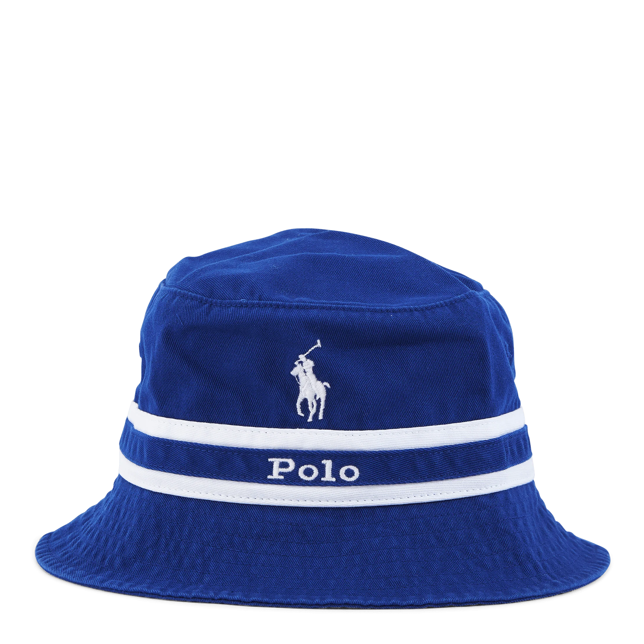 Versatile Outfits Polo Ralph Lauren - Loft Bucket Hat - Royal Blue with White Stripes