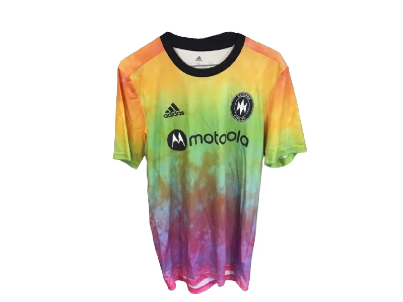 Comfortable Bottoms Chicago Fire FC 2021 Love Unites Adidas Soccer Jersey Pre Match