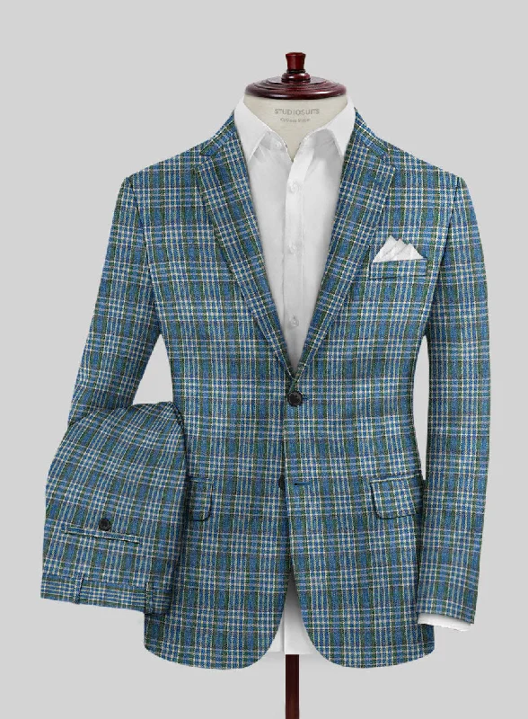 Practical Jeans Noble Rosalinda Check Cotton Silk Linen Suit