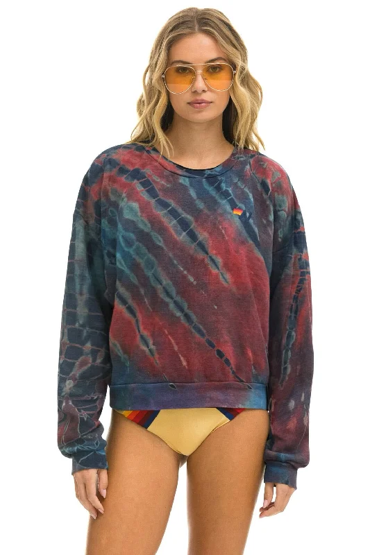 Casual Footwear HAND DYED RELAXED CREW SWEATSHIRT - TIE DYE MULTI