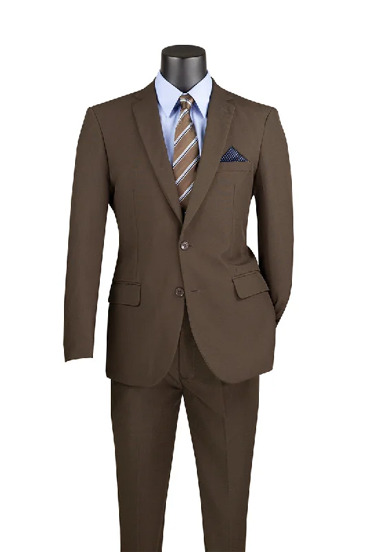 Casual Trends (38L, 40L, 42S, 50L) Brown Slim Fit 2 Piece Suit