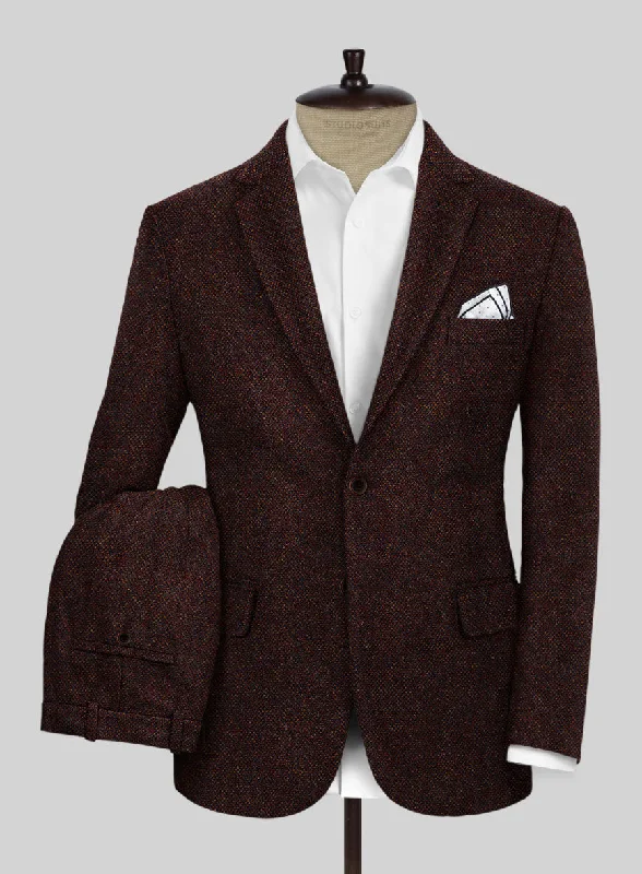 Basic Hoodies Highlander Heavy Wine Bedford Tweed Suit