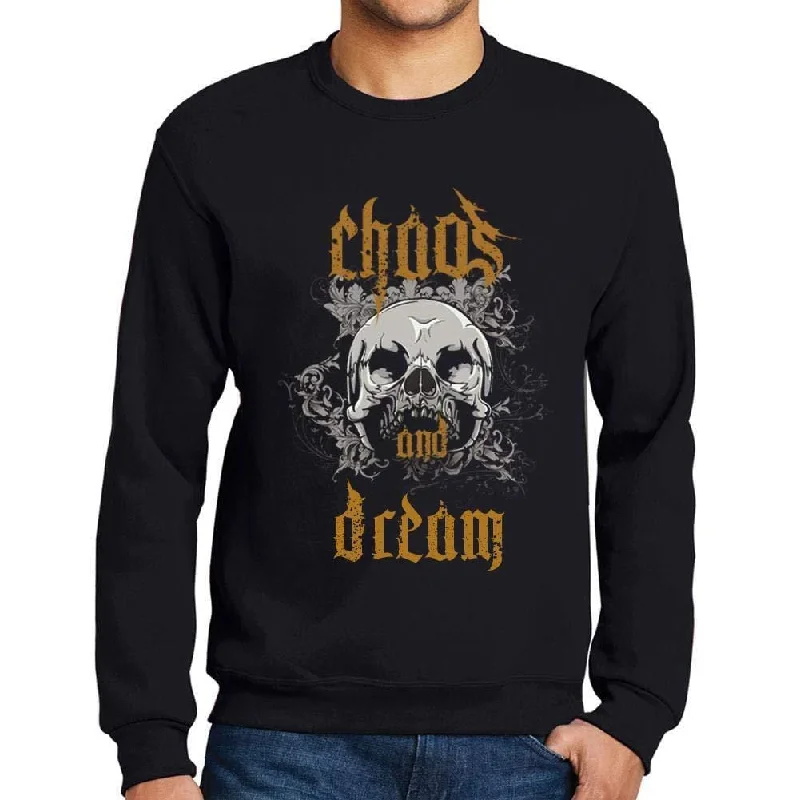 Warm Outerwear Ultrabasic - Homme Imprimé Graphique Sweat-Shirt Chaos and Dream Noir Profond Warm Outerwear Ultrabasic - Homme Imprimé Graphique Sweat-Shirt Chaos and Dream Noir Profond