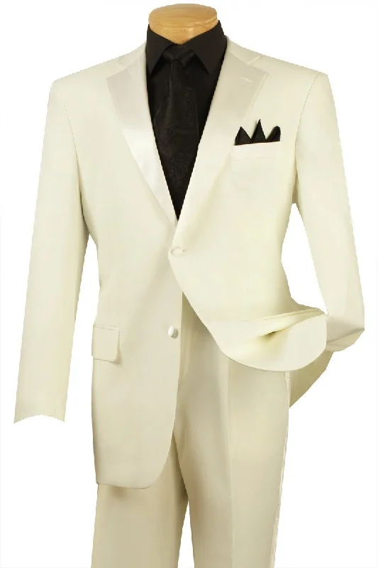 Sporty Looks (36R) Regular Fit 2 Piece Tuxedo in Ivory