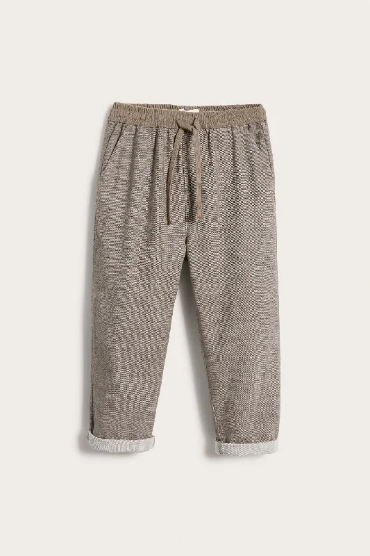 Stylish Casuals Kids brown corduroy details pants