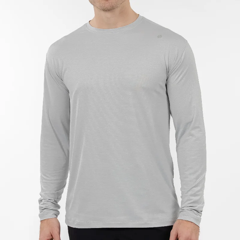 Smart Outfits Blitz Tech Long Sleeve Tee | Heather - Stratus Grey/White