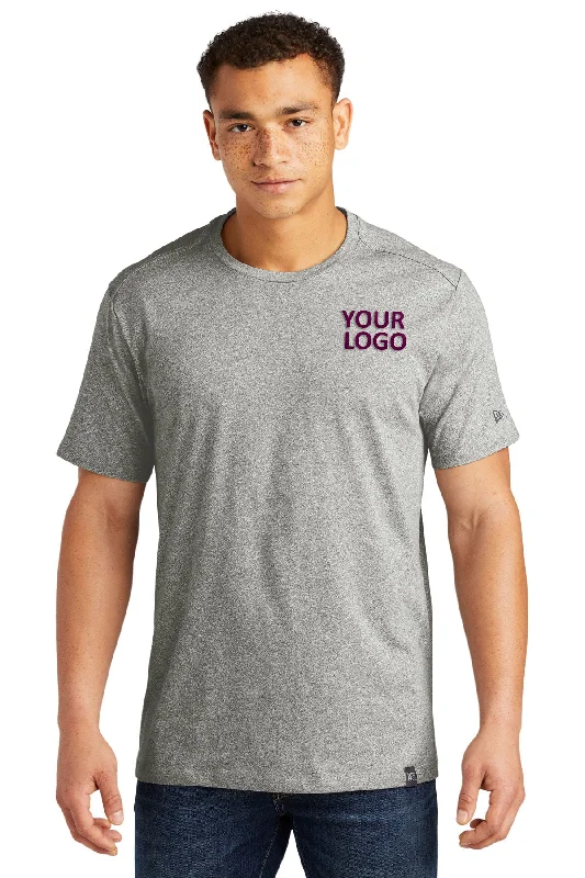 Basic Casuals New Era Heritage Blend Custom Printed Tee's, Light Graphite Twist