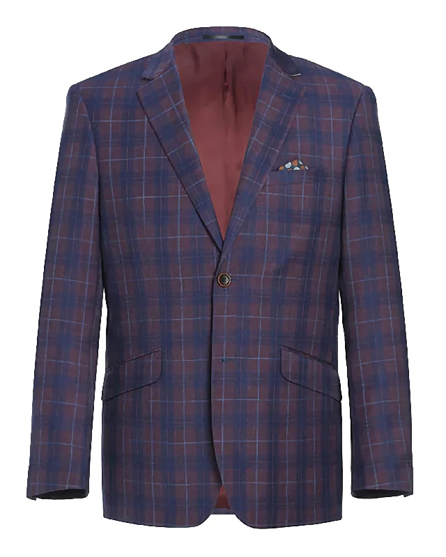 Everyday Jackets Slim Fit Blazer Glen Plaid in Blue