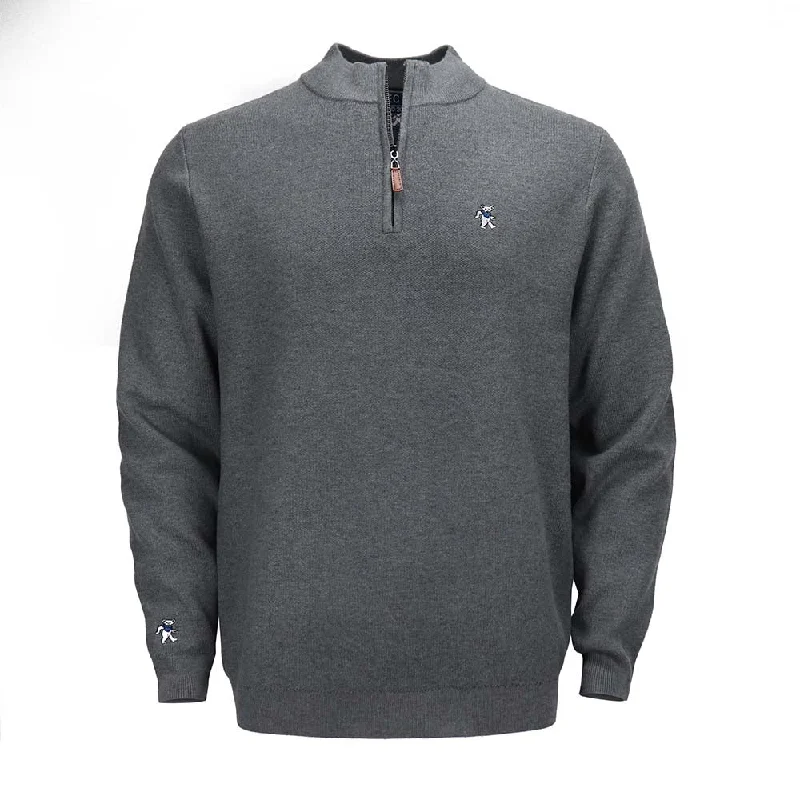 Bold Outfits Grateful Dead | Quarter-Zip Sweater | Dancing Bear Grey