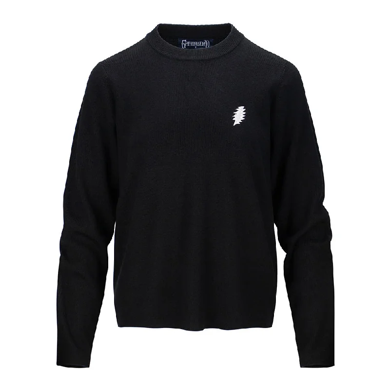 Warm Casuals Grateful Dead | Women Crewneck | Sweater Black White Bolt