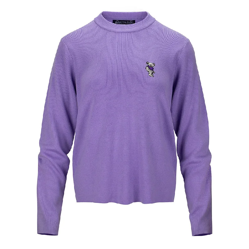 Minimalist Jackets Grateful Dead | Women Crewneck Sweater | Magenta Bear