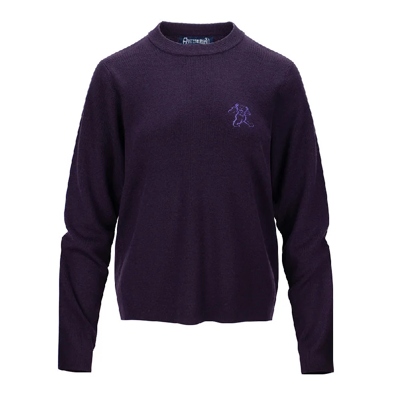 Trendy Basics Grateful Dead | Women Crewneck | Sweater Purple Bear