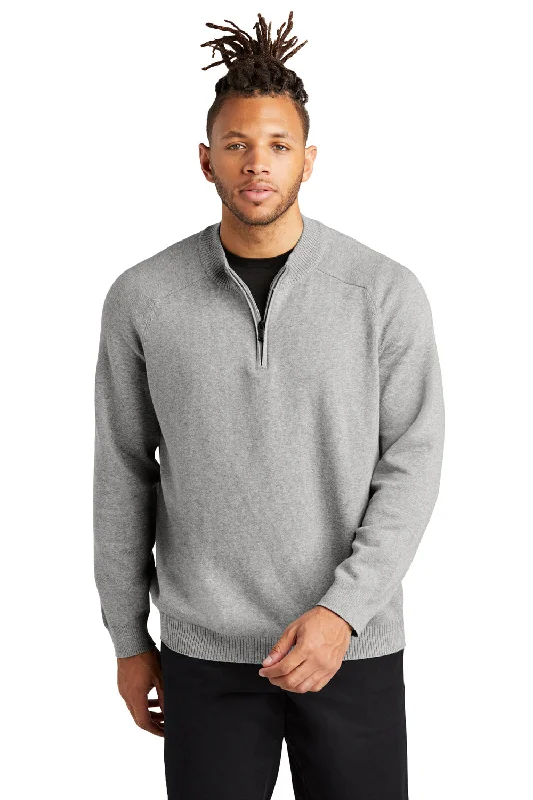 Lightweight Jackets Mercer+Mettle Mens 1/4 Zip Sweater - Heather Gusty Grey