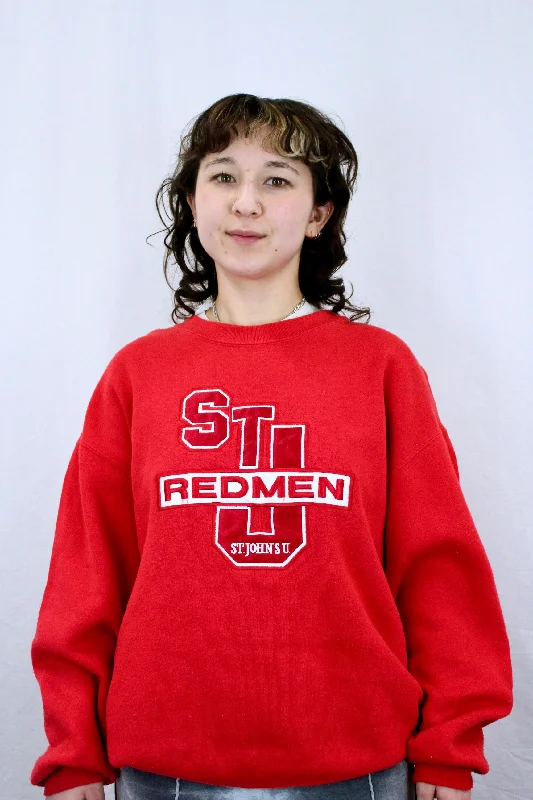 Warm Sweaters Vintage Applique Crewneck