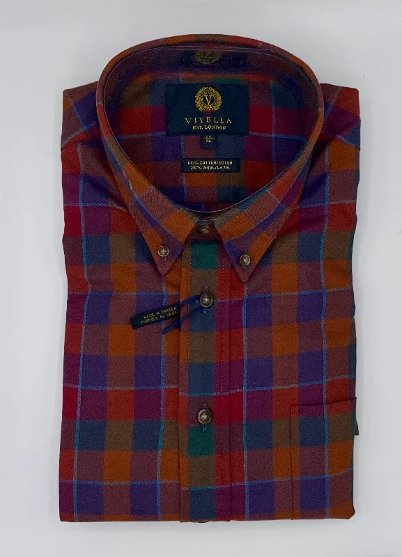Fashion Jackets Viyella Cotton/Wool Long Sleeve Sport Shirt - Traditional Fit - 651446-7698 Fashion Jackets Viyella Cotton/Wool Long Sleeve Sport Shirt - Traditional Fit - 651446-7698